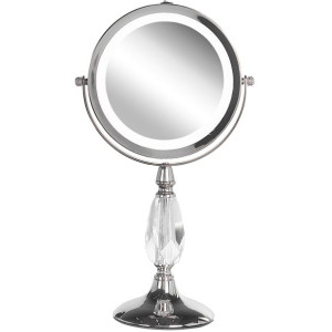 Lusterko kosmetyczne LED ø 18 cm srebrne MAURY