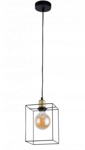 Lampa sufitowa CAYO Czarna Loft Druciana Vintage