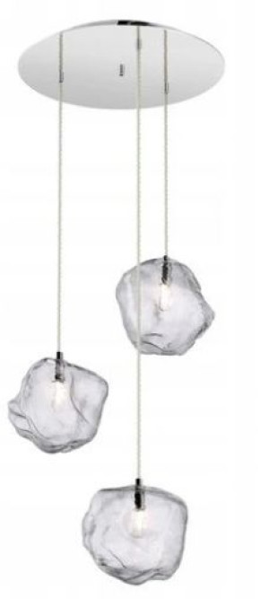 Lampa wisząca sufitowa Zuma Line ROCK 3x28W chrom