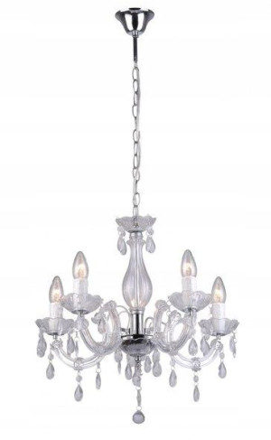 Lampa wisząca Zuma Line Magnolia Biała Glamour