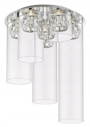 Lampa sufitowa Zuma Line GEM 5x 5W LED chrom szkło