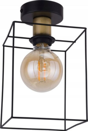 Lampa sufitowa CAYO Czarna Loft Druciana Vintage
