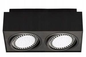 Lampa Zuma Line BOXY CL2 20075-BK LED Czarna 2x15W