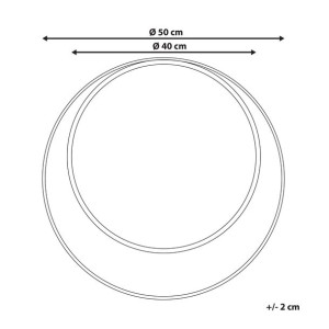 Metalowe okrągłe lustro ścienne ø 50 cm czarne AGD