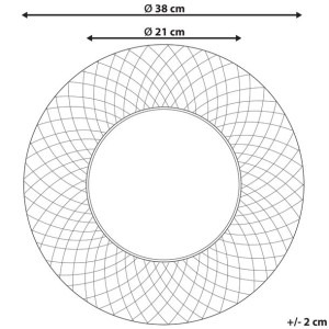 Metalowe lustro ścienne ø 38 cm złote TULON