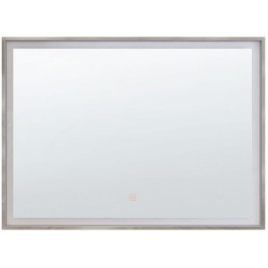 Lustro ścienne LED 60 x 80 cm srebrne ARGENS
