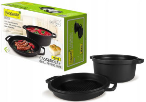 Garnek + Patelnia Grillowa Maestro 6,4L Aluminiowa