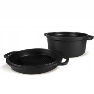 Garnek + Patelnia Grillowa Maestro 6,7 L Indukcja
