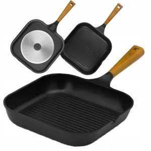 Patelnia Grillowa Gerlach Natur 28cm Grube dno