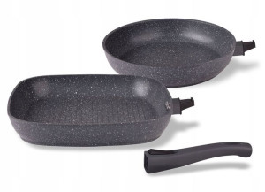 Zestaw 2 patelni Maestro Granit Indukcja Grillowa
