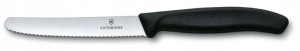 Nóż Victorinox ząbkowany 11cm czarny Swiss Classic