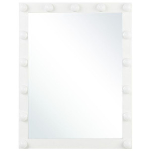 Metalowe lustro ścienne LED 50 x 60 cm białe ODENA