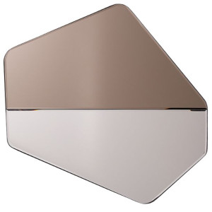 Metalowe lustro ścienne 54 x 52 cm srebrne WARHEM
