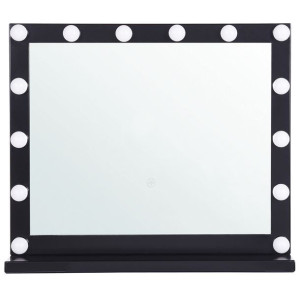 Metalowe lustro do makijażu stojące LED 50 x 60 cm