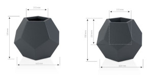 Nowoczesna i oryginalna geometryczna kulka donica Alma