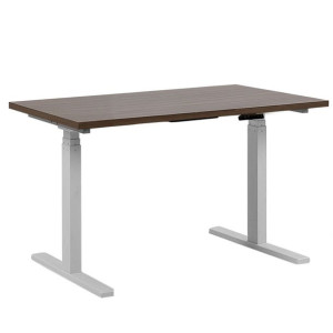 Biurko regulowane elektrycznie 130 x 72 cm ciemne