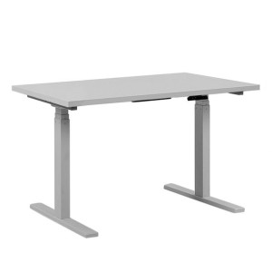 Biurko regulowane elektrycznie 130 x 72 cm białe D