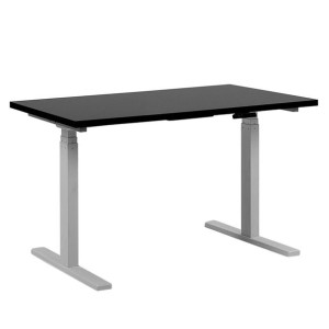 Biurko regulowane elektrycznie 130 x 72 cm czarno-