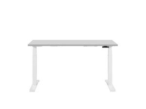 Biurko regulowane elektrycznie 130 x 72 cm szaro-b