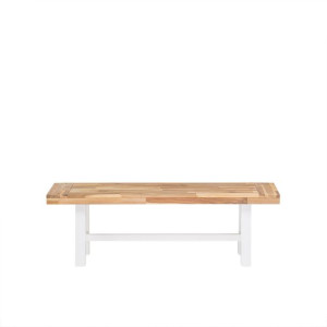 Ławka ogrodowa 140 cm drewniana biała SCANIA