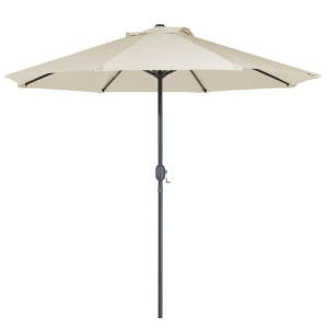 Parasol ogrodowy LED ⌀ 266 cm beżowy RAPALLO