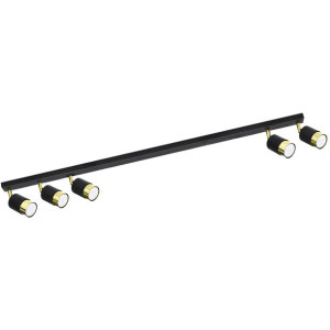 Plafon Massimo 5 Czarny Loft Listwa Reflektor