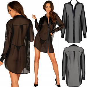 Obsessive Stellya Koszulowy Babydoll Black XS/S