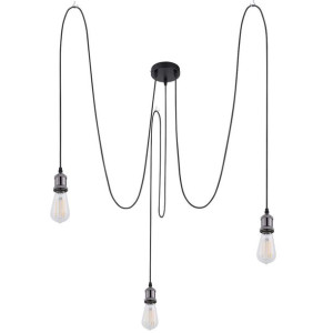 Wisząca LAMPA industrialna OLIVER A31-3 Globo metalowa OPRAWA pająk ZWIS lo