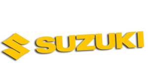 Wycinana naklejka SUZUKI żółta