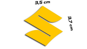 Wycinana naklejka SUZUKI logo żółta