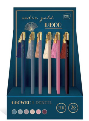 Ołówek z zawieszką chwost Deco Satin Gold Interdruk p36 mix cena za 1 szt