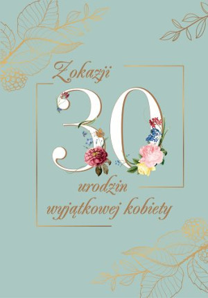 Kartka na 30 urodziny dla kobiety VT20