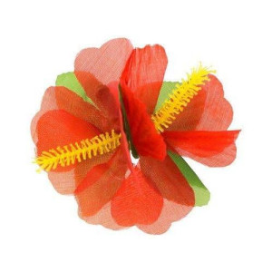 Spinka Hawajska Duży Czerwony Kwiat Aloha Party