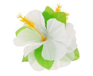 Spinka Duży Biały Kwiat Hawajska Aloha Party