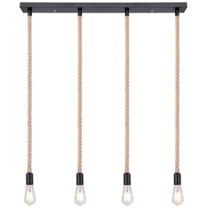 LAMPA wisząca ULLEU 69029-4H Globo skandynawska OPRAWA liny ZWIS na listwie