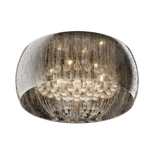 Sufitowa lampa sypialniana Rain z efektem deszczu glamour chrom