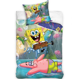 Pościel bawełna 160x200+1p70x80 SpongeBob new