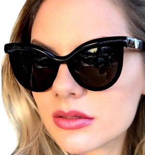 Okulary Damskie Retro Vintage Modne Kocie Oko Cat