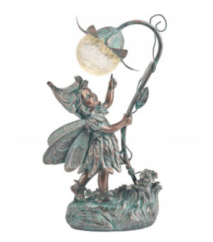 Wróżka Statuetka Ogrodowa Ozdobna Lampka Led Hit