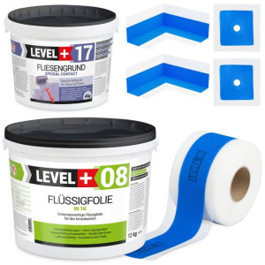 Hydroizolacja Zestaw Folia w Płynie 12kg Grunt Szczepny 4kg Taśma 10m