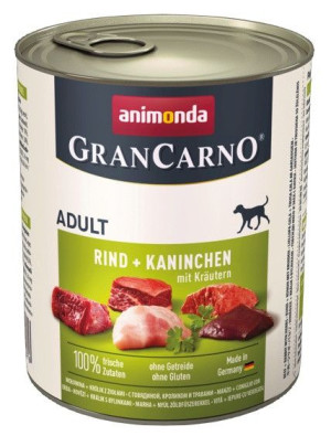 Animonda GranCarno Adult Rind Kaninchen Krautern Wołowina + Królik z Ziołam