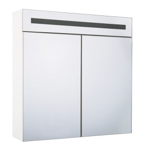 Szafka łazienkowa wisząca z lustrem LED 60 x 60 cm