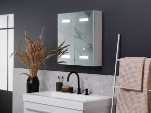 Szafka łazienkowa wisząca z lustrem LED 60 x 60 TA