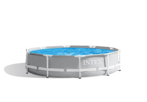 Intex Prism Frame Premium Pool With Filter Pump Grey, 305x76 Cm