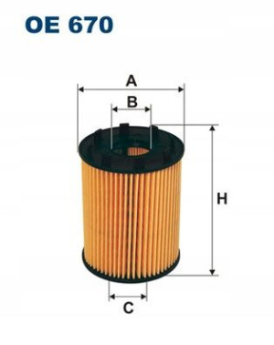Filtr oleju FIAT 1.3 JTD OPEL1.3CDTI FILTRON OE670