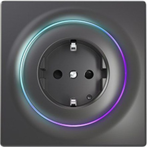 Fibaro Walli Outlet Type F, Black Z-wave Eu