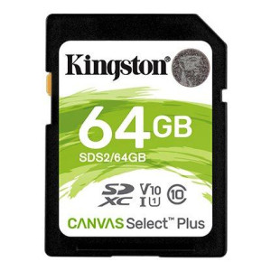 Kingston Canvas Select Plus Uhs-i 64 Gb, Sdxc, Flash Memory Class 10