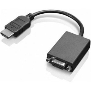 Lenovo Hdmi To Vga 0.2 M, Black, Adapter