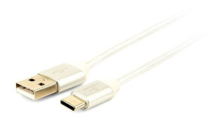 Gembird Usb Type-c Cable With Braid And Metal Connectors, 1.8 M