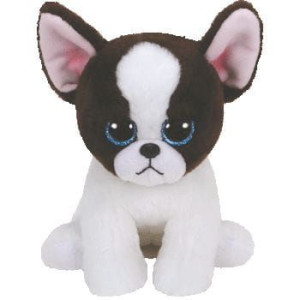 TY BOOS PORTIA brązowo-biały terier 15cm